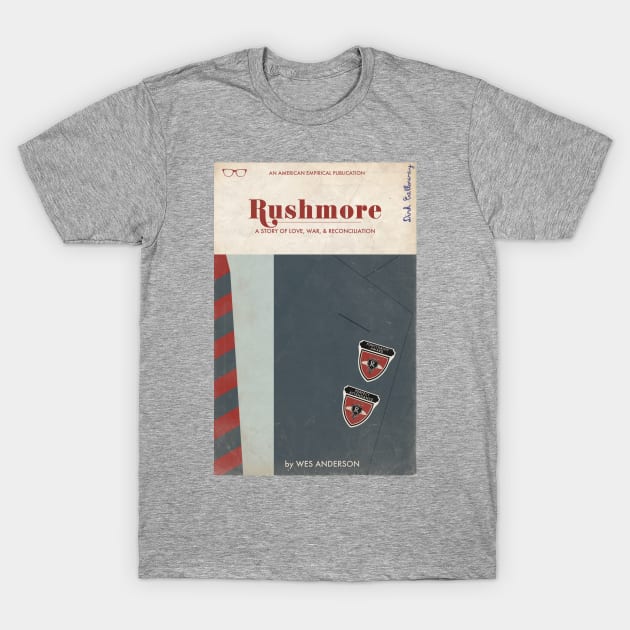 Rushmore Book Cover Tee T-Shirt by trevorduntposterdesign